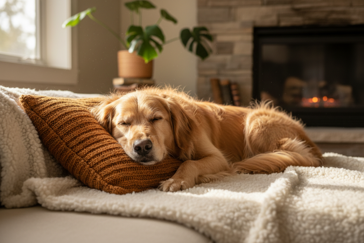 Comfortable dog